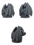 Notre Dame See Hear Speak No Evil Winged Gargoyle Statue Set Of 3 Mini Gargoyles