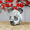 Ebros Black White Tattoo Tooled Floral Heart Panda Bear Head Day Of The Dead Figurine