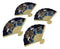 Set Of 4 Rabbits By Ocean Moon Waves Oriental Fan Shaped Appetizer Sushi Plates