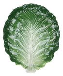 Ebros Ceramic Iceberg Lettuce Leaf Serving Platter Dinner Plate Vegetable Accent Dish 10.75"Wide For Salads Veggies Fruits Entrees Kitchen Dining Essentials Accessory (2)
