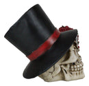 Love Never Dies Wedding Rose Bride And Top Hat Groom Skeleton Couple Figurine