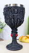 Ebros Gift Large Night Terror Winged Demonic Dragon Wine Drink Goblet Cup Chalice Figurine 8oz