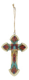 Rustic Western Native Indian Christian Crosses Set of 4 Christmas Tree Ornaments
