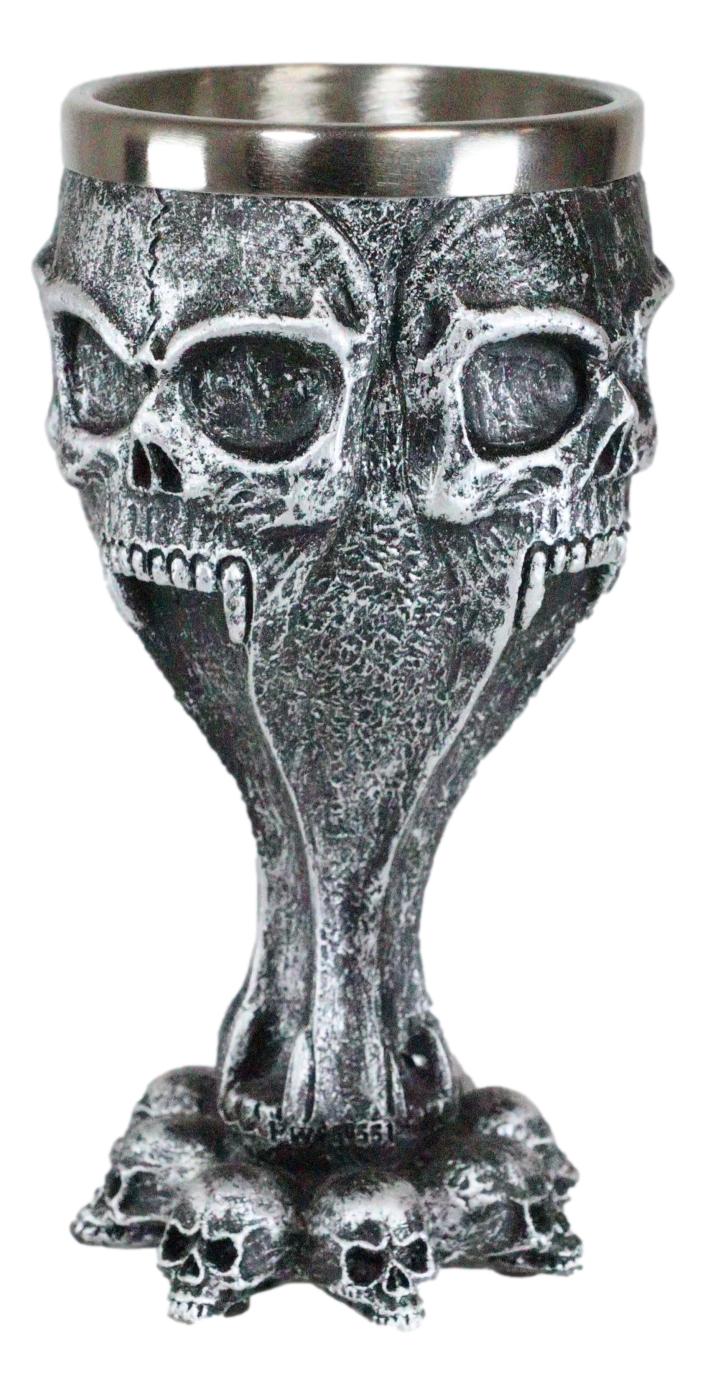 Distorted Skull Alien Extra Terrestrial Fossil 5oz Wine Drink Goblet Chalice