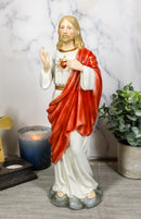 Fine Porcelain Catholic Inspirational Sculpture of The Sacred Heart of Jesus