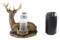 Rustic 8 Point Antlers Buck Deer Stag With Saddlebags Salt Pepper Shakers Holder
