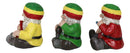 Whimsical Party All Day All Night Smoking Hippie Rasta Gnomes Figurines Set Of 3