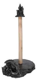 Medieval Draco's Swipes Sleeping Dragon By Castle Fort Paper Towel Holder Stand