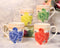 Colorful Petite English Victorian Floral Blossoms Porcelain Tea Coffee Mug Set