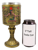 Ebros Ancient Egyptian Kneeling Maat Larger 16oz Cylindrical Wine Goblet Chalice