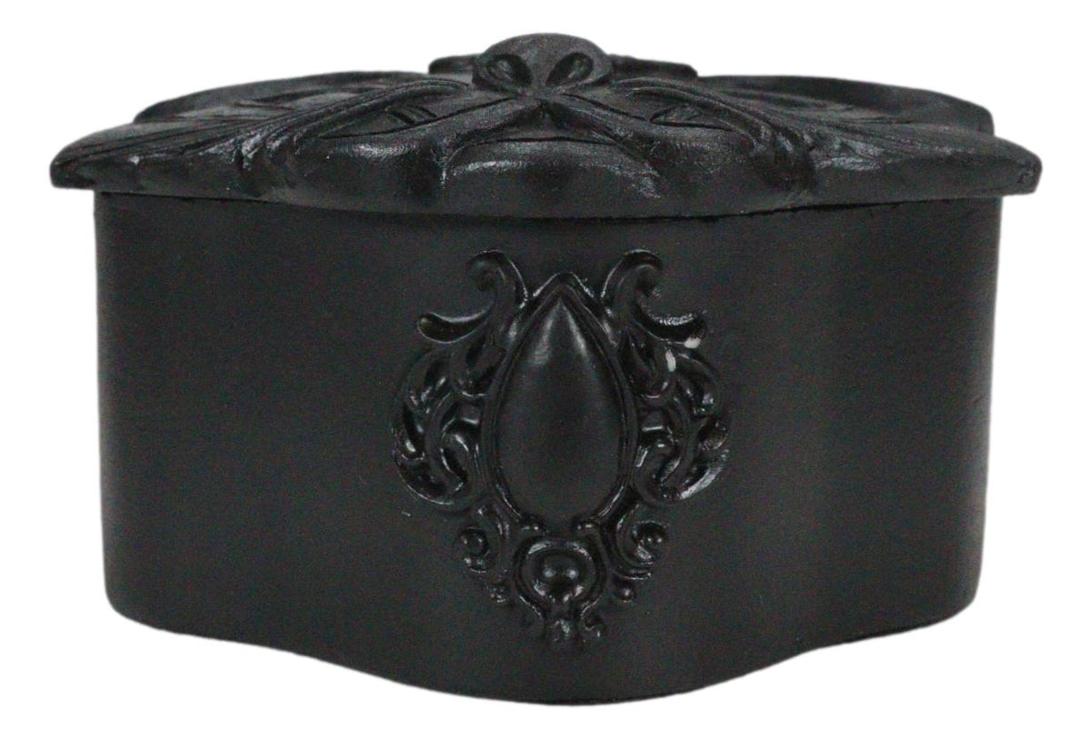 Black Wicca Triple Goddess Sacred Cat Bastet Sculptural Decorative Jewelry Box - Ebros Gift