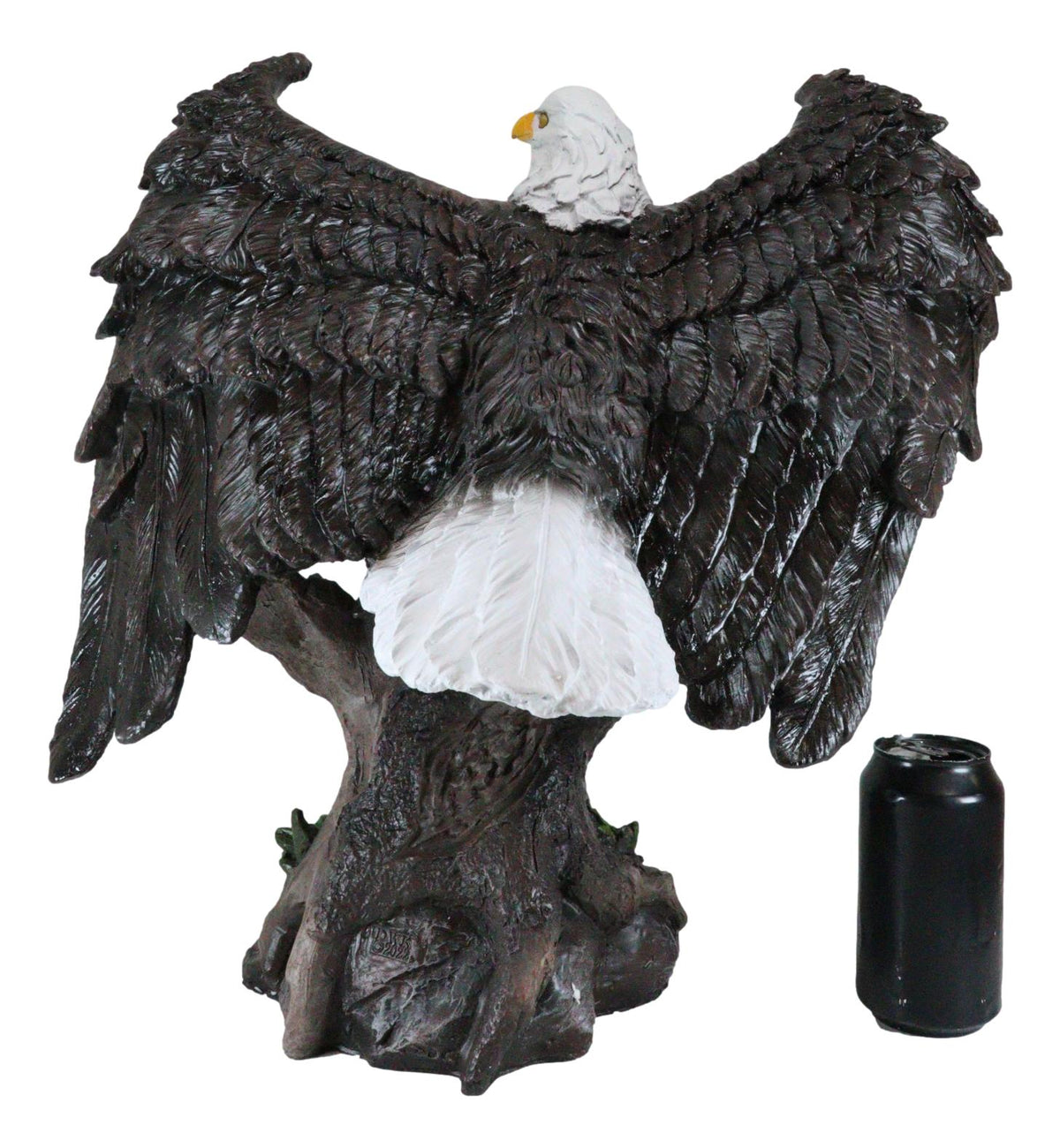 Large 18"H Wings Of Glory Perching Grand Bald Eagle Statue Home Garden Figurine