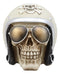 Ebros Aviation Airman Fighter Pilot Helmet Skull With Aviator Sunglasses Shades Statue Ossuary Skeleton Macabre Halloween Graveyard Spooky Skulls Figurine