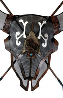 Western Dreamcatcher Indian Warpath Bull Bison Skull Crossed Arrows Wall Decor