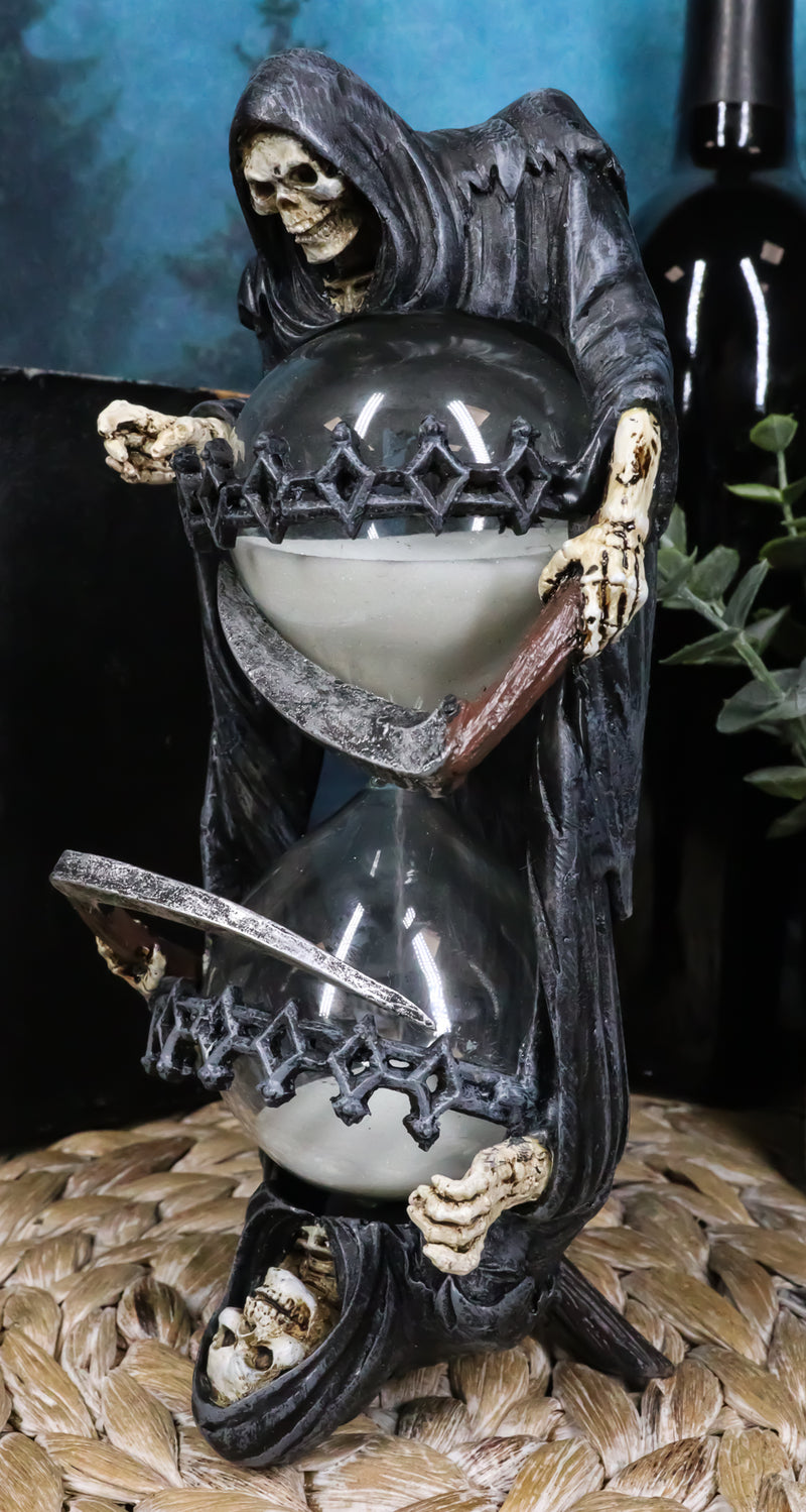 Soul Harvester Time Waits For No Man Gothic Grim Reaper With Scythe Sand Timer