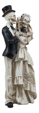 Love Never Dies Wedding Bride And Groom Skeleton Couple In Dancing Pose Figurine