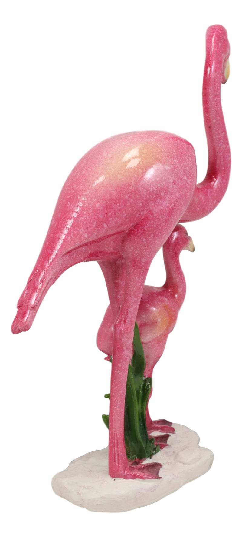 Ebros Tropical Rainforest Birds Pink Flamingo Mother W/ Chick Family Figurine
