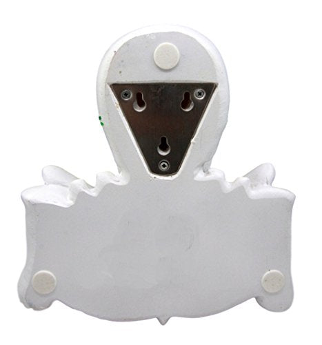Ebros Gift White Day Of The Dead Sugar Skull Floral Skeleton Toilet Paper Holder Bathroom Wall Decoration Figurine - Ebros Gift
