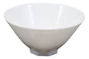 Contemporary Octagon White Jade Melamine Large 9"Dia Soup Salad Bowls 48oz Set 6