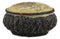 Ebros Rustic Faux Wood Alpha Wolf Jewelry Box Figurine 4" Diameter
