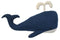 Fiona Walker England Handmade Organic Nautical Blue Whale Wall Decor Large 25"W