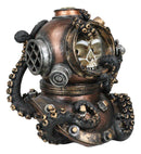 Marine Octopus Kraken Steampunk Divers Helmet With Skull Incense Cone Burner