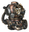 Marine Octopus Kraken Steampunk Divers Helmet With Skull Incense Cone Burner