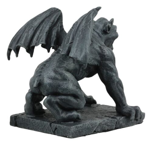Ebros Winged Demonic Bull Gargoyle Statue Gothic Night Crawler Sentry Stone Devil - Ebros Gift