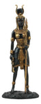 Ebros Egyptian Goddess Hathor Holding Ankh Statue 12.5"Tall Deity of Motherhood Music And Dance Figurine