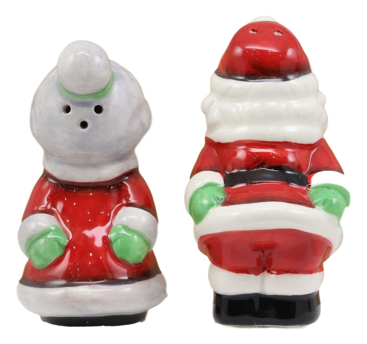 Ebros Kissing Mr And Mrs Santa Claus Couple Magnetic Salt And Pepper Shakers Set - Ebros Gift