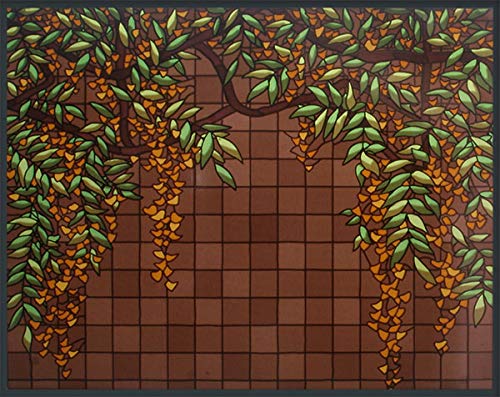 Ebros Frank Lloyd Wright D.D.Martin House Wisteria Panel 14" Wide Wall Panel Plaque Decor