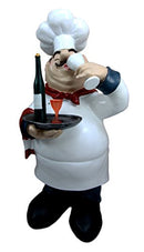 Ebros Master Chef Pierre Wine Tasting French Bistro Statue 14"H Kitchen Decor Figurine
