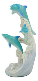 Ebros Three Bottlenose Dolphins Leaping Out Of The Waves Statue 6.25"Tall