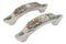 Set of 4 Rustic Southwestern Turquoise Cross Gemstones Crystal Cabinet Bar Pulls