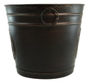 Rustic Western Star With Lucky Horseshoe Old Fashioned Bucket Vase Or Waste Bin