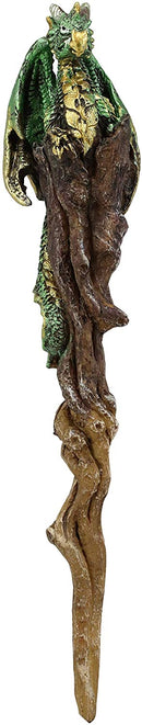 Ebros Aragon Green Dragon Cosplay Wand 9.5" Tall Accessory Fantasy Decor