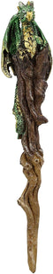 Ebros Aragon Green Dragon Cosplay Wand 9.5" Tall Accessory Fantasy Decor