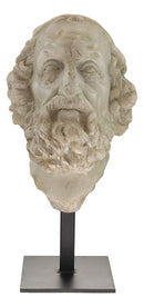 Ebros Large Ancient Classical Baroque Greek Roman Legendary Author Homer Head Bust Antique Artifact Reproduction Replica with Museum Gallery Stand Statue Classic Home Decorative Figurine Heads