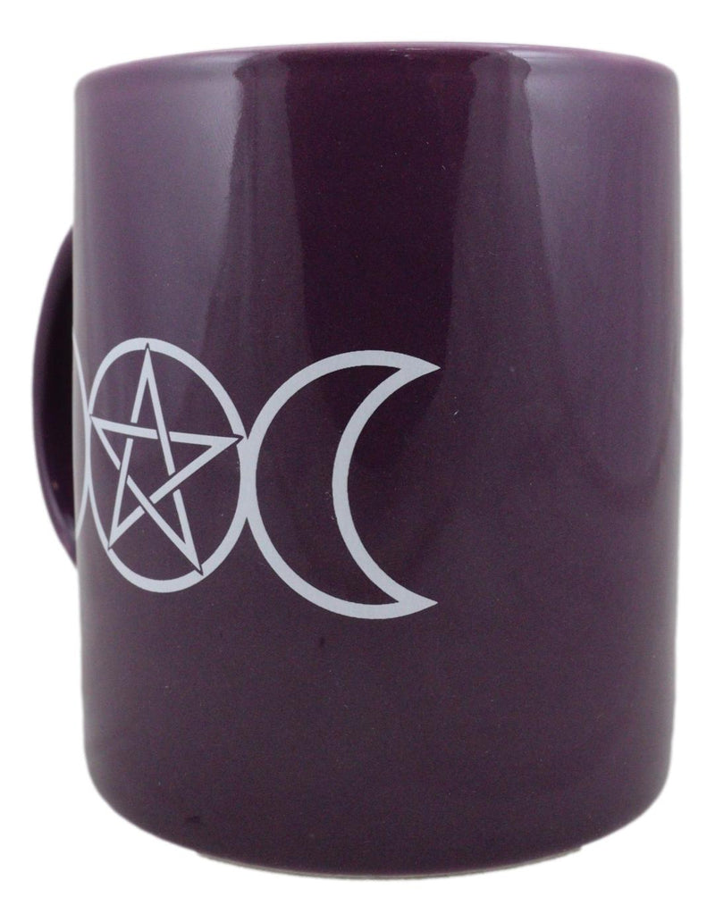 Pack Of 2 Wiccan Triple Goddess Moon Waxing Full Waning Moons Bone China Mugs