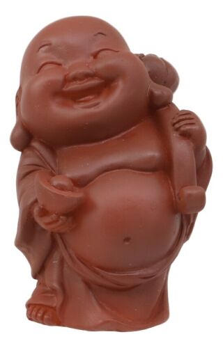 Laughing Buddha With Gold Nugget Feng Shui Bodhissatva Maitreya Mini Figurine