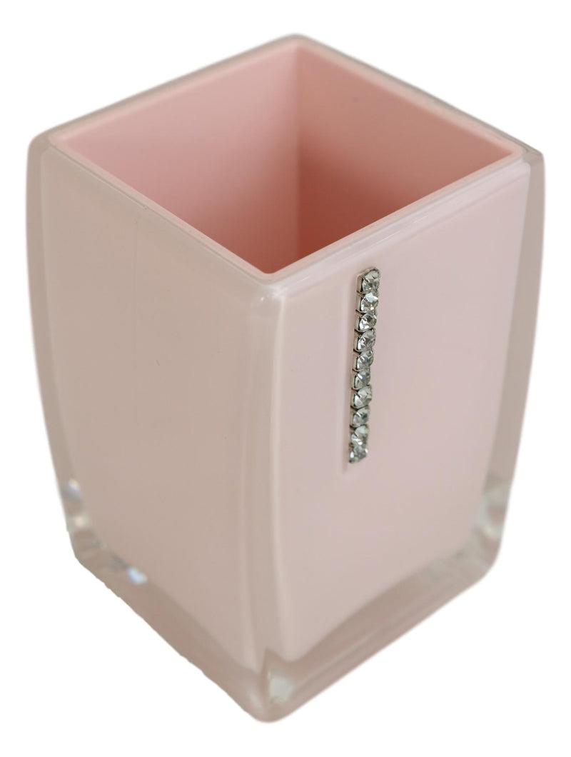 Hot Pink Austrian Crystals 6 Piece Chic Bathroom Vanity Accessories Gift Set