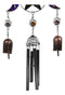 Stained Glass Triple Moons Pentagram Sacred Geometry Metal Wind Chime Suncatcher