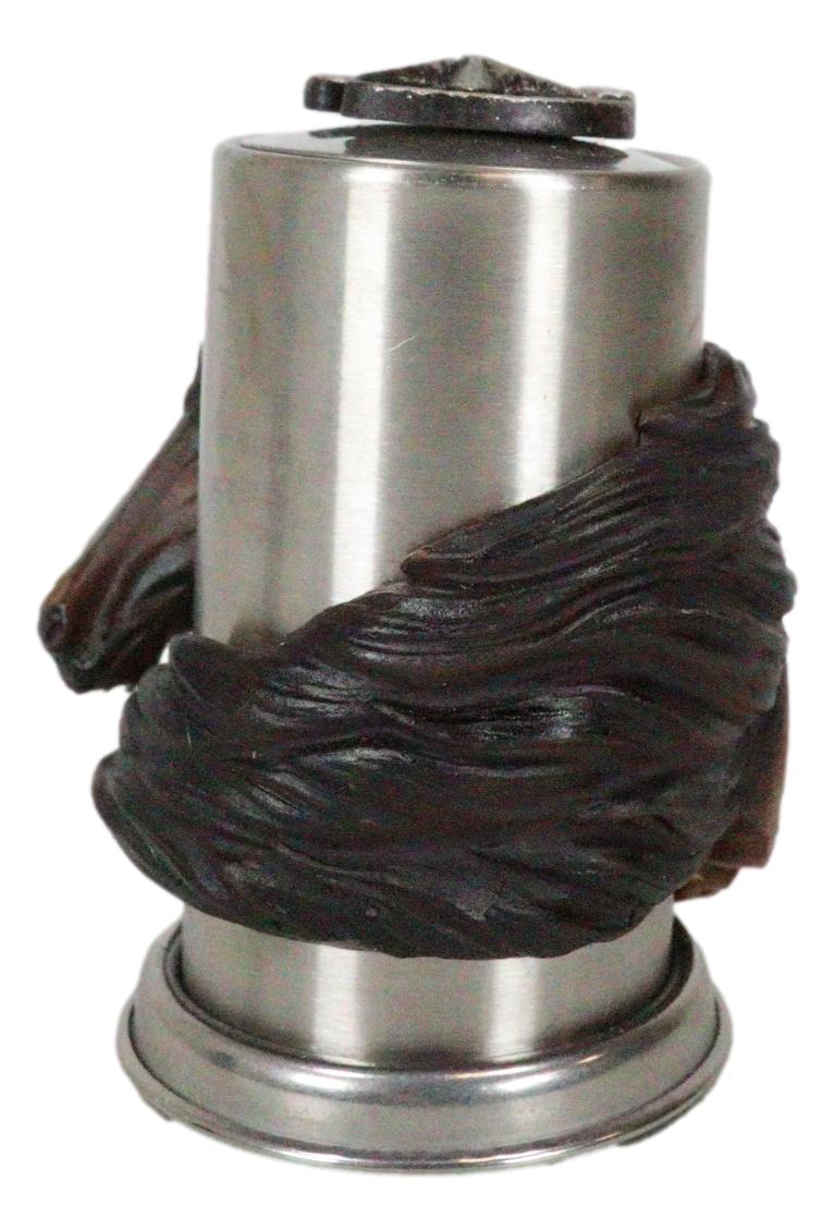 Rustic Western Country Chestnut Horse Horseshoe Spring Barrel Toothpick Holder