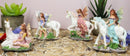 Beautiful Fairy Damsel With Legendary Unicorn Miniature Figurine Collectible Set