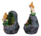 Ebros Nautical Ocean Mermaid Mergirl Sitting by Geode Crystal Cavern Under The Sea Statue with LED Accent Night Lights Set of 2