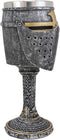 Ebros Medieval Knight Of The Cross Suit of Armor Helm 7"H Wine Goblet Chalice