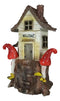 Fairy Garden LED Light Up Cottage Tree House With Toadstool Mushrooms Figurine