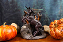 Ebros Fantasy Black Macabre Unicorn By Graveyard Of Skulls Electric Oil Burner Statue