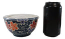 Ebros Set of 2 Ceramic Blue Cherry Blossoms Portion Meal Bowls 2 Cups W/ Airtight Lid