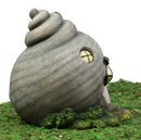 Ebros Gift Enchanted Fairy Garden Miniature Grey Helix Snail House Figurine 6.25"H Do It Yourself Ideas For Your Home